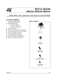 Datasheet M24C02-WDW3T manufacturer STMicroelectronics